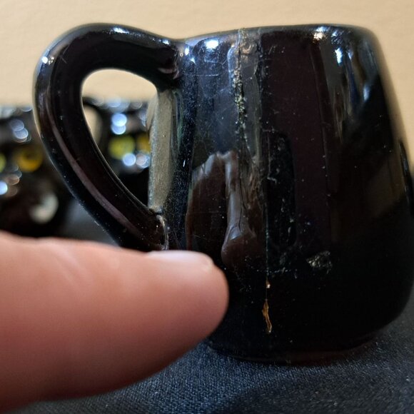 Vintage Poodle Head /Terriers Hand-Painted Ceramic Mini Cups - Picture 9 of 12